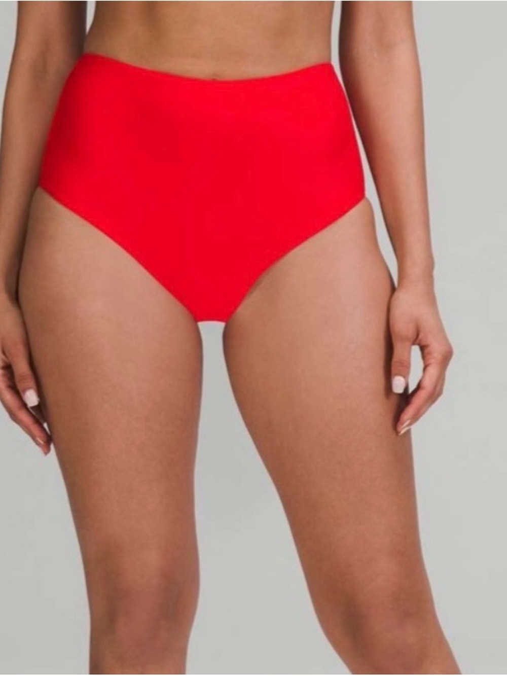 NWT Lululemon Waterside High-Waist Skimpy Bikini Bottom in True Red
